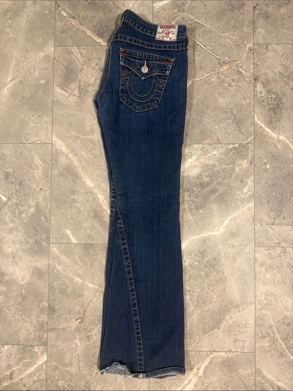 True Religion Women's Joey Dark Indigo Flare Jeans